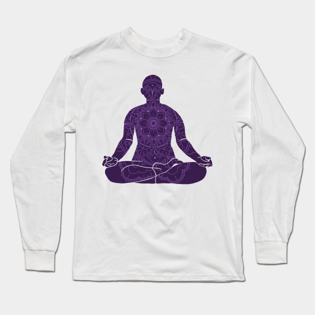 Kundalini Ashtanga Hatha Asanas Yogi Yoga Long Sleeve T-Shirt by GraphicsLab